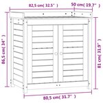vidaXL Table de rempotage avec étagères blanc bois massif de pin