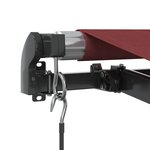 vidaXL Auvent manuel rétractable avec LED bordeaux 350x250 cm