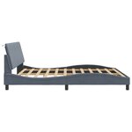 vidaXL Cadre de lit avec tête de lit Gris foncé 180x200 cm Velours