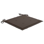 vidaXL Coussins de chaise jardin lot de 4 taupe 40x40x3cm tissu oxford