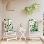 vidaXL Coussins de chaise de jardin dossier haut lot de 2 multicolore