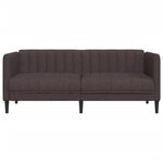 vidaXL Canapé à 2 places marron foncé tissu