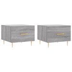 vidaXL Tables basses 2 Pièces sonoma gris 50x50x40 cm bois d'ingénierie