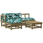 vidaXL Salon de jardin 5 Pièces avec coussins bois de pin imprégné