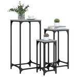 vidaXL Tables d’appoint gigognes 3 Pièces sonoma gris bois d'ingénierie