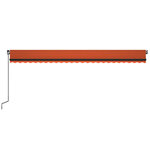 vidaXL Auvent manuel rétractable avec LED 600x350 cm Orange et marron
