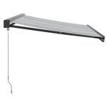 vidaXL Auvent rétractable anthracite et blanc 3 5x2 5m tissu/aluminium