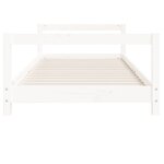 vidaXL Cadre de lit pour enfant blanc 80x160 cm bois de pin massif