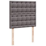 vidaXL Sommier à lattes de lit avec matelas Gris 100x200 cm Similicuir