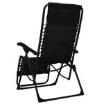 vidaXL Chaises pliables de terrasse 2 Pièces Noir Textilène