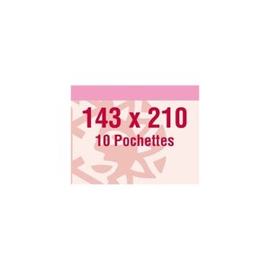 Pochettes double soudure 143 x 210 mm pour bloc Rugby 99 Sidney. Fond - Transparent