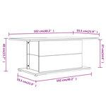 vidaXL Table basse Chêne fumé 102x55 5x40 cm Bois d'ingénierie