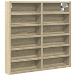 vidaXL Armoire à vitrine chêne sonoma 60x8 5x58 cm bois d'ingénierie