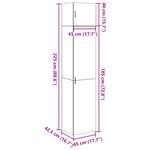 vidaXL Armoire de rangement mince blanc 45x42 5x225 cm