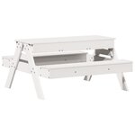 vidaXL Table de pique-nique avec bac à sable pour enfants pin massif