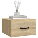 vidaXL Tables de chevet murales 2 Pièces Chêne sonoma 35x35x20 cm