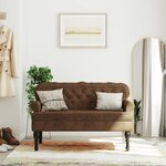 vidaXL Banc avec dossier marron 119 5x64 5x75 cm similicuir daim