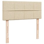vidaXL Sommier à lattes de lit avec matelas Crème 120x200 cm Tissu