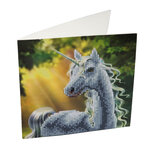 Carte à diamanter Strass Crystal Art Licorne 18 cm