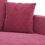 vidaXL Canapé à 2 places Rouge bordeaux 140 cm Velours