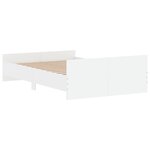 vidaXL Cadre de lit avec tête de lit/pied de lit blanc 120x190 cm