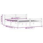vidaXL Cadre de lit sans matelas blanc bois massif de pin 180x200 cm