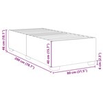vidaXL Cadre de lit Crème 80x200 cm Tissu