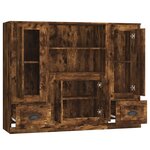vidaXL Buffets 3 Pièces chêne fumé bois d'ingénierie