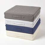Coussin d'assise déhoussable en coton  Gris foncé - HOMESCAPES