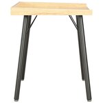 Bureau table poste de travail meuble d'ordinateur informatique étude chêne 90 x 50 x 79 cm noir 02_0023557