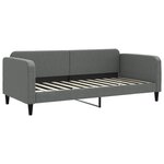 vidaXL Lit de jour avec lit gigogne gris foncé 90x200 cm tissu