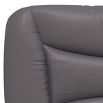 vidaXL Coussin de tête de lit gris 100 cm similicuir