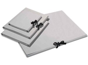Carton à Dessin en Carton 500g 500 x 700 mm Fermeture Ruban Coton Gris FOLIA