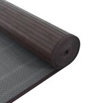 vidaXL Tapis rectangulaire marron foncé 70x400 cm bambou