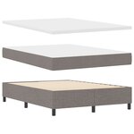 vidaXL Lit à ressorts avec matelas taupe 140x200 cm en tissu