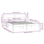 vidaXL Cadre de lit Blanc Bois de pin massif 135x190 cm Double