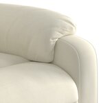 vidaXL Fauteuil inclinable Crème Velours