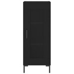 vidaXL Buffet haut Noir 34 5x34x180 cm Bois d'ingénierie