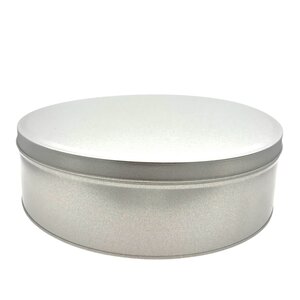 Boîte ronde à gateaux en fer blanc verni diamètre 24 cm hauteur 7 cm