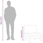 vidaXL Canapé central avec coussins gris foncé Bois d'acacia solide