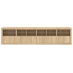 vidaXL Buffet avec lumières LED chêne sonoma 283x37x67 cm
