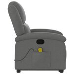 vidaXL Fauteuil de massage inclinable Gris foncé Tissu