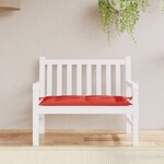 vidaXL Coussin de banc de jardin rouge 100x50x7 cm tissu oxford