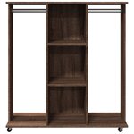 vidaXL Garde-robe avec roues chêne marron 102x38x110cm bois ingénierie