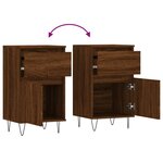 vidaXL Buffets 2 Pièces chêne marron 40x35x70 cm bois d'ingénierie