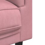 vidaXL Canapé avec coussins 2 places rose velours