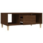 vidaXL Table basse Chêne marron 90x50x36 5 cm Bois d'ingénierie