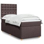 vidaXL Sommier à lattes de lit avec matelas Marron foncé 90x200 cm