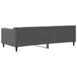 vidaXL Lit de jour gris foncé 90x200 cm tissu
