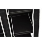 vidaXL Garde-robe en tissu 2 Pièces Noir
